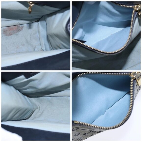 LOUIS VUITTON Monogram Mini Sac Catherine Hand Bag Navy - Picture 15 of 16